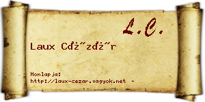 Laux Cézár névjegykártya
